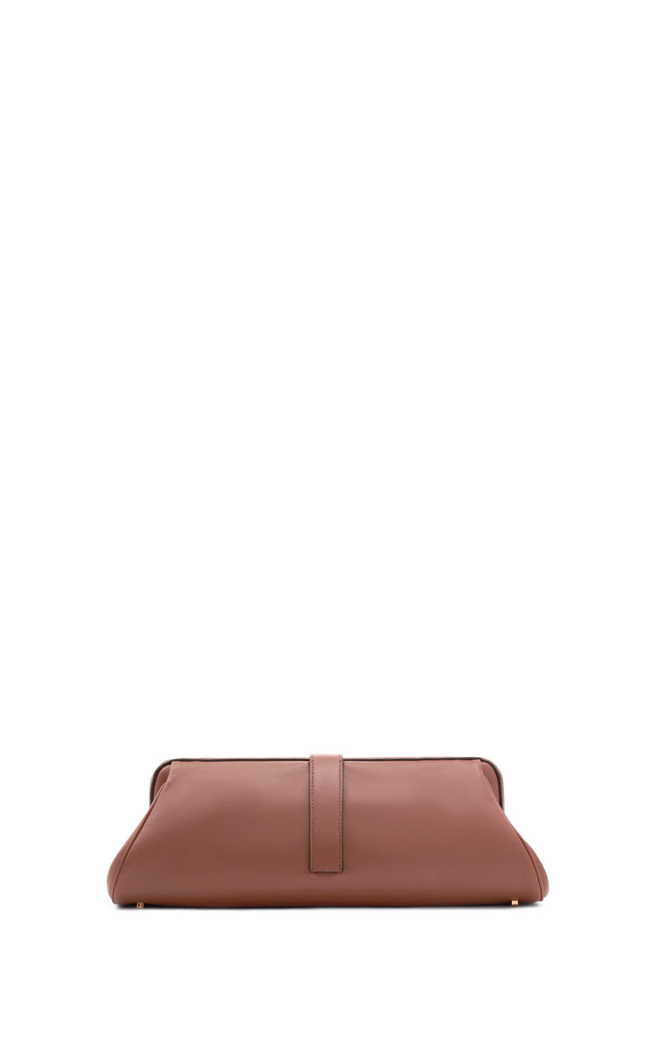Paola Clutch in Cognac Nappa Leather