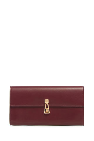 Phone Wallet in Bordeaux & Pink Leather