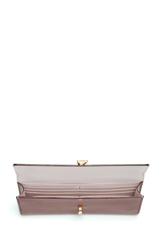 Phone Wallet in Bordeaux & Pink Leather