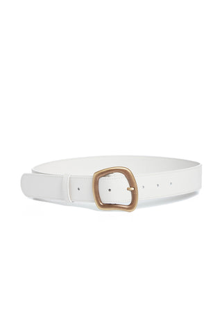 Simone Belt in Ivory Leather