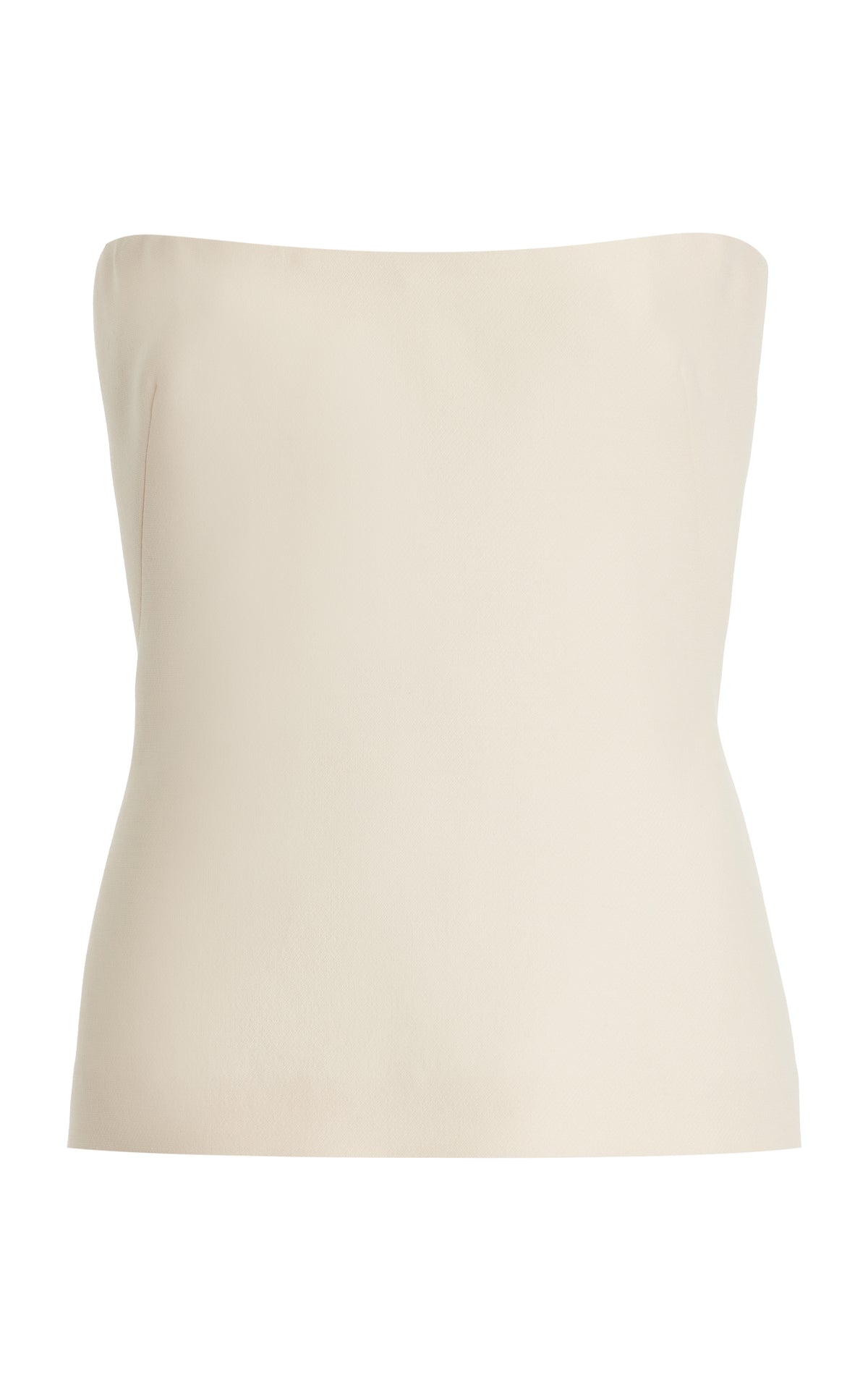 Una Top in Ivory Silk Wool Cady