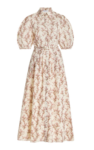 Maude Dress in Ivory Multi Wool