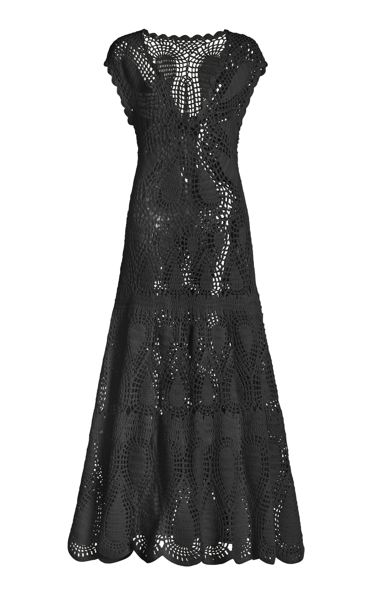 Waldman Knit Dress in Black Cashmere Wool