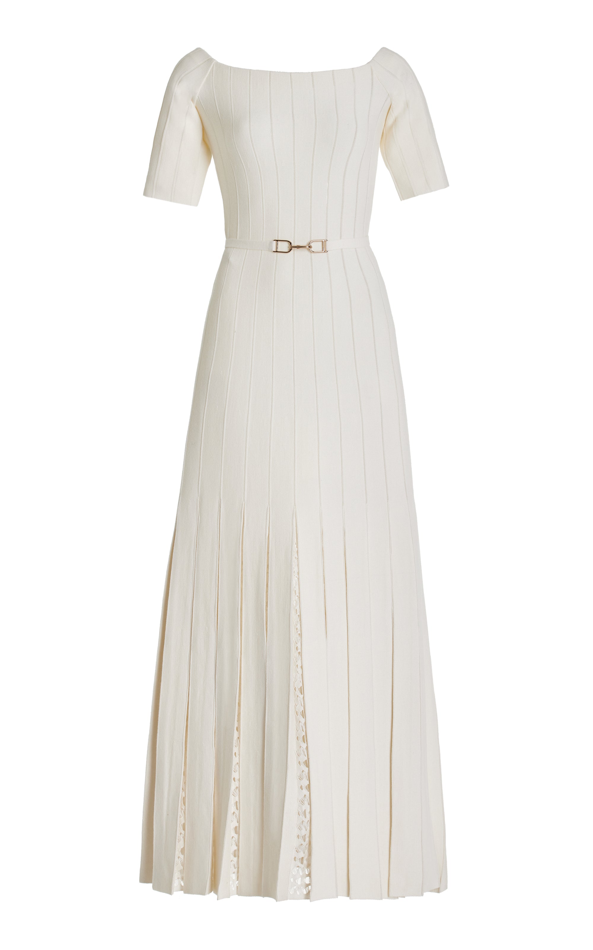 Gabriela Hearst Kurt Knit Pleated Dress Merino Wool