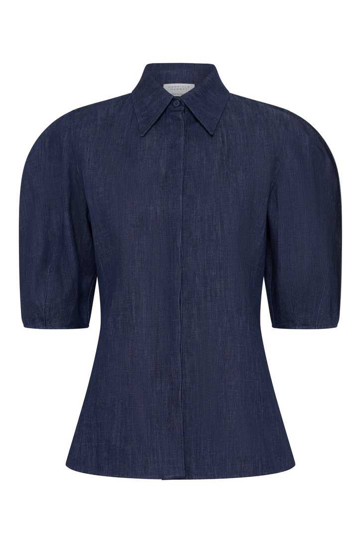 Sansi Top in Recycled Cotton Denim