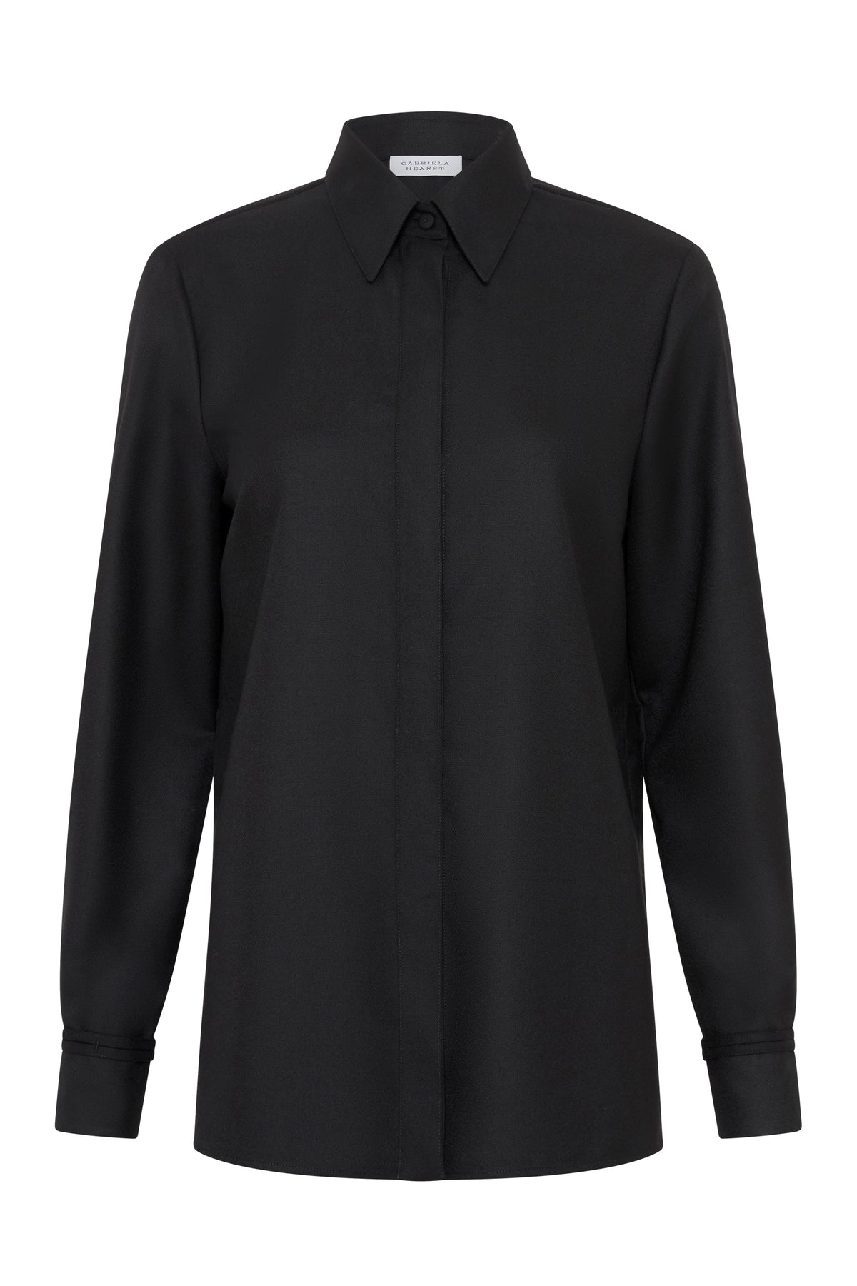 Cruz Shirt in Black & Camel Cashmere