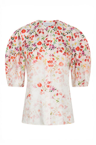 Edify Top in Uruguayan Flowers Printed Silk