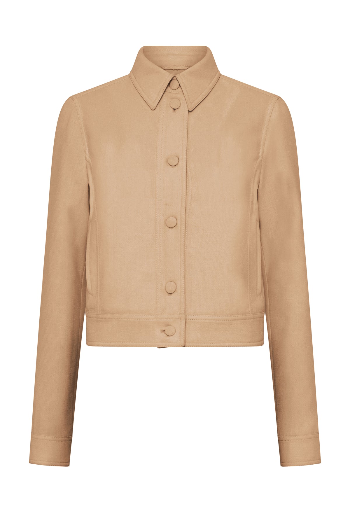 Thereza Jacket in Camel & Citrine Virgin Wool Crepe