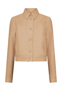 Thereza Jacket in Camel & Citrine Virgin Wool Crepe
