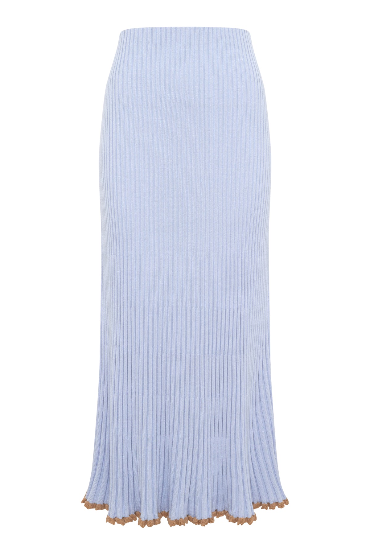 Kavya Knit Skirt in Halogen Blue Cashmere Silk
