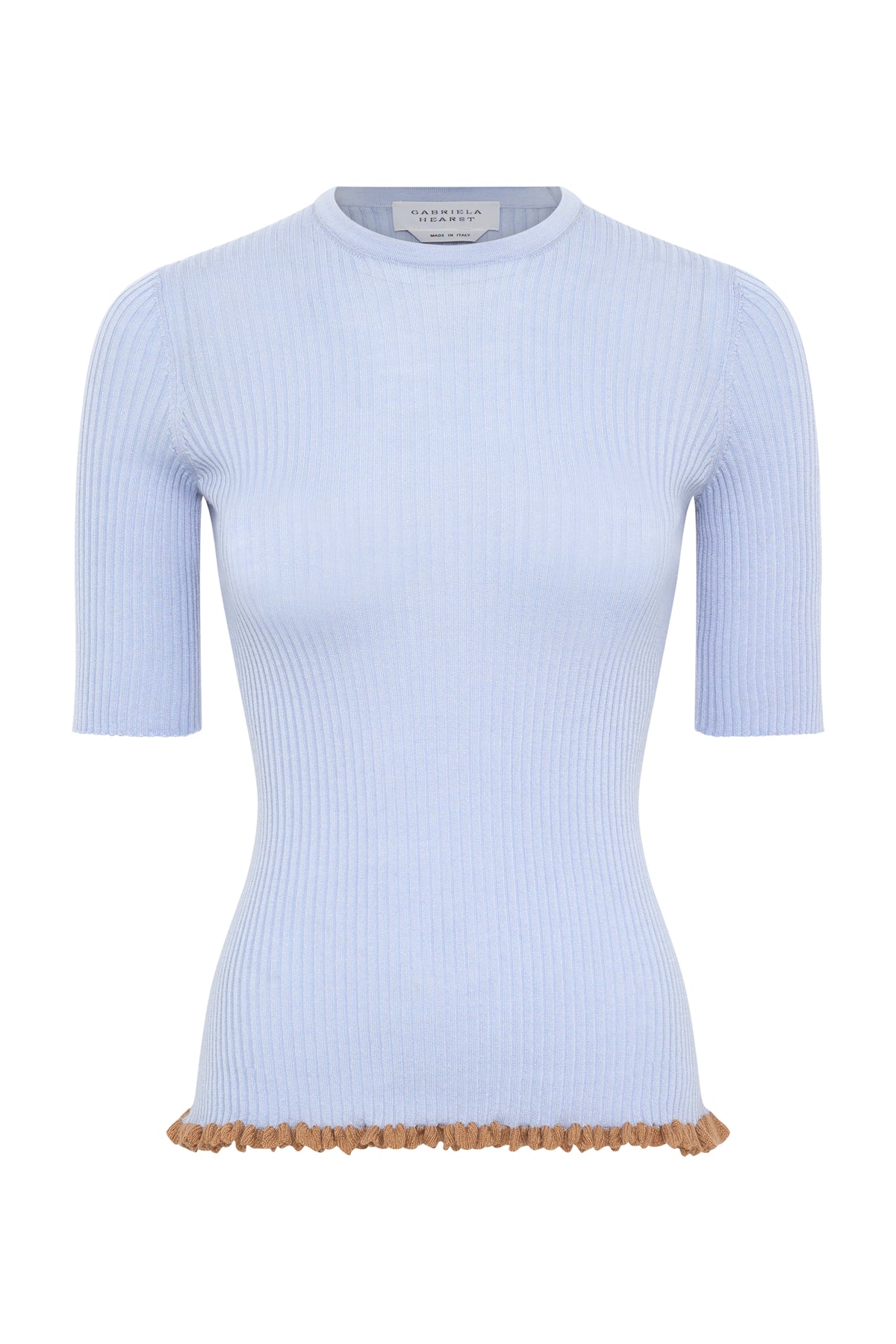 Mireya Knit Top in Halogen Blue Cashmere Silk