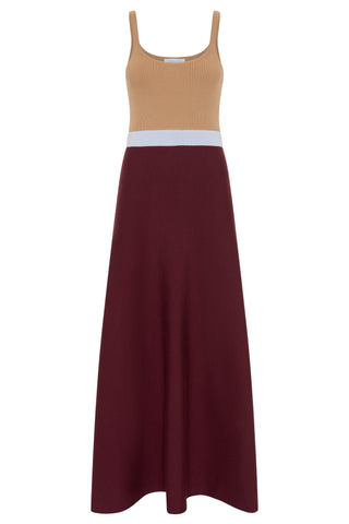 Flaminius Knit Dress in Bordeaux Multi Merino Wool