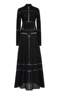 Aldor Knit Dress in Black Cashmere Wool