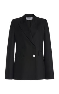 Stephanie Blazer in Black Recycled Wool