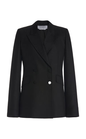 Stephanie Blazer in Black Recycled Wool
