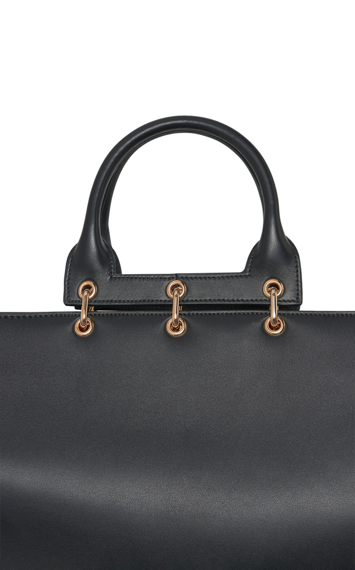 Small Amethyst Bag in Black Nappa Leather