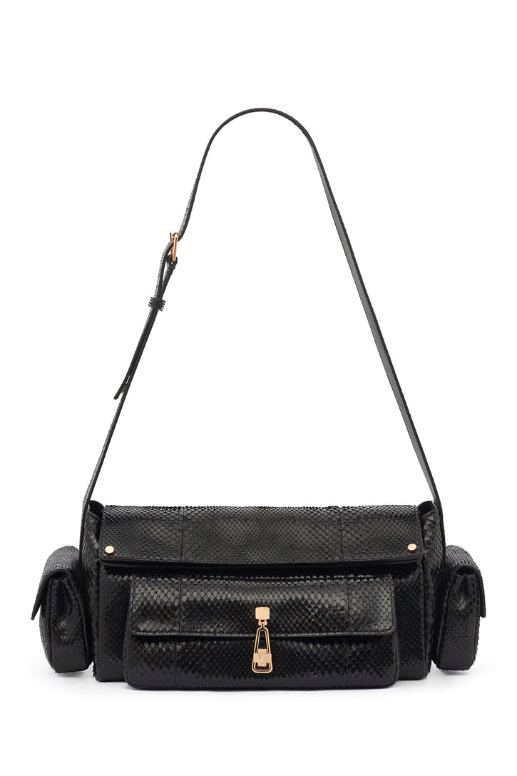 Jebb Bag in Black Snakeskin