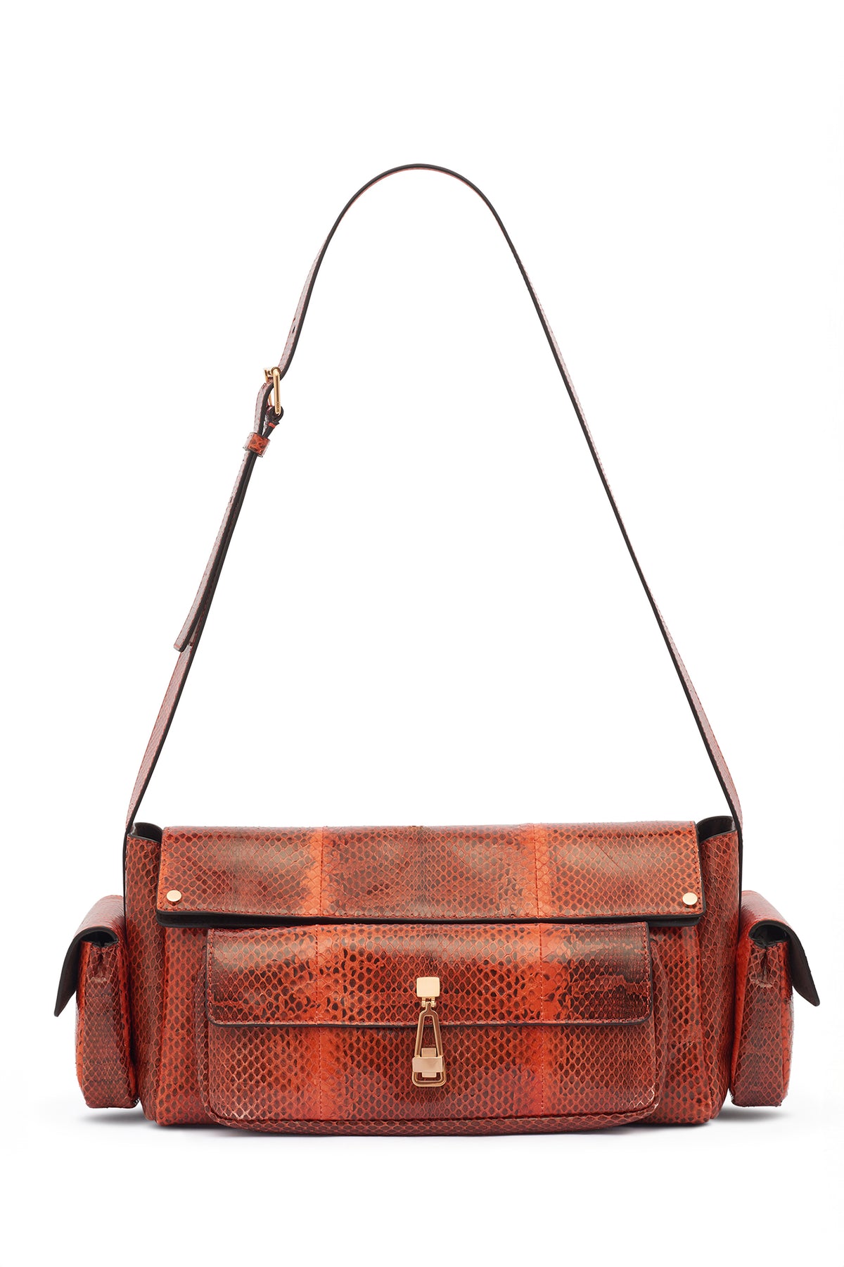 Jebb Bag in Tonic Orange Snakeskin