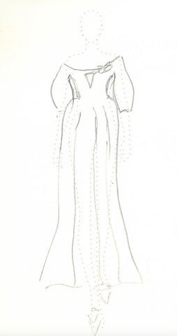 Madyn Sequin Dress in Ivory Wool