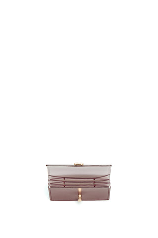 Bordeaux Leather Concertina Card Wallet - Open Interior View | Gabriela Hearst