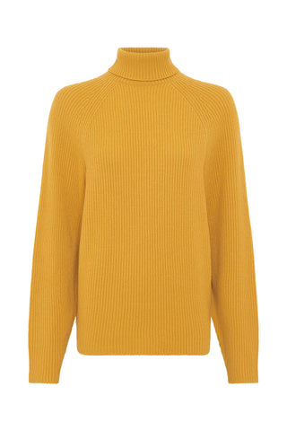 Wigman Knit Turtleneck Sweater in Golden Birch Cashmere