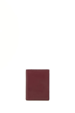 Bordeaux Leather Card Wallet - Front View | Gabriela Hearst