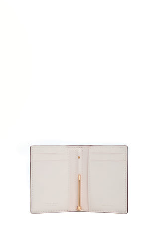 Pink Leather Card Wallet Interior with Rose Gold Money Clip | Gabriela Hearst