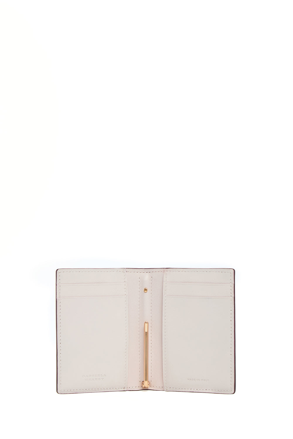 Simple Card Wallet in Bordeaux & Pink Leather