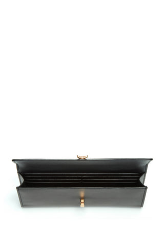 Black Phone Wallet Interior with Card Compartments - Open View | Gabriela Hearst