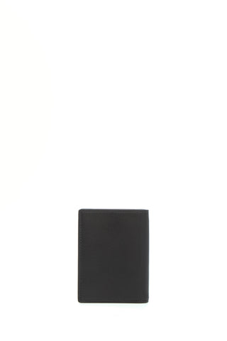 Black Leather Simple Card Wallet - Back View | Gabriela Hearst
