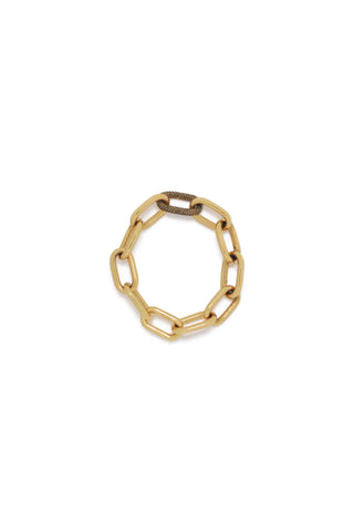 Link Pave Bracelet in 18K Yellow Gold & Black Diamonds (Classic Links)