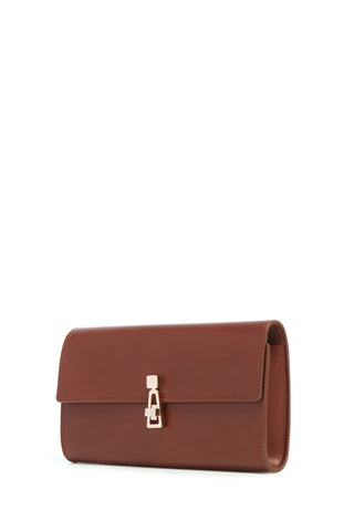 Cognac Leather Phone Wallet - Side Angle | Gabriela Hearst