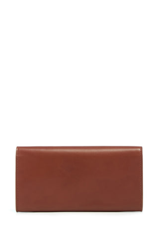 Cognac Leather Phone Wallet - Back View | Gabriela Hearst
