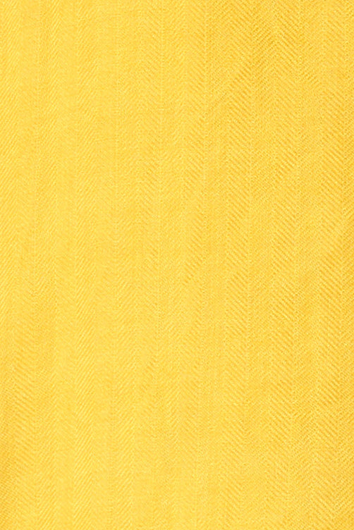 Magritte Maxi Dress in Cadmium Yellow Cashmere Silk Herringbone