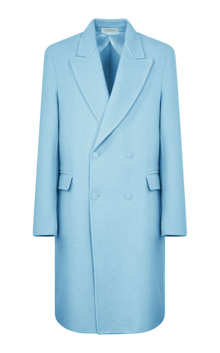 Mcaffrey Coat in Light Blue Cashmere Felt