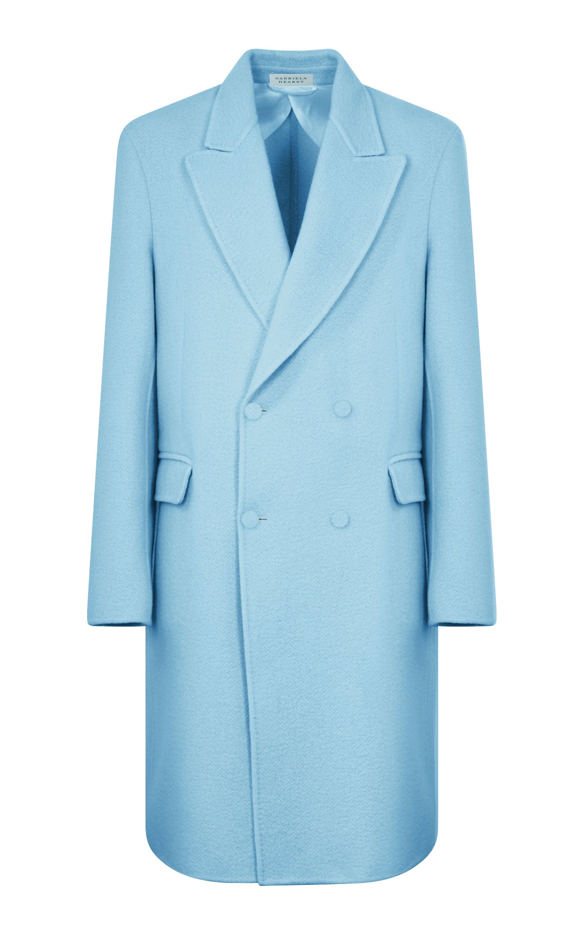 Mcaffrey Coat in Light Blue Cashmere Felt