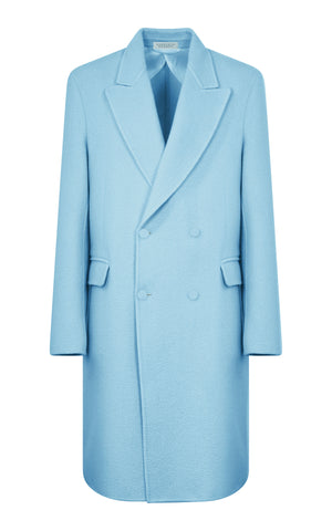 Mcaffrey Coat in Light Blue Cashmere Felt