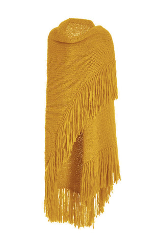 Lauren Knit Wrap in Golden Birch Welfat Cashmere
