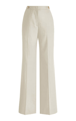 Vesta Flare Pant in Ivory Sportswear Wool