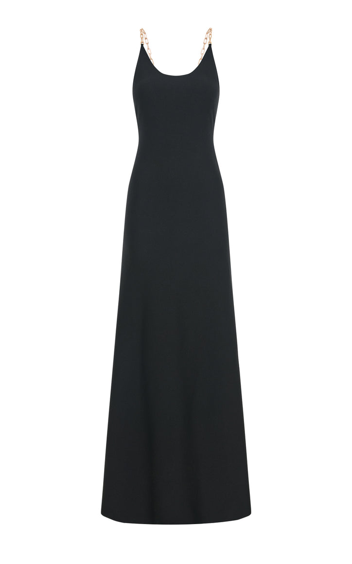 Adeona Dress in Black Silk