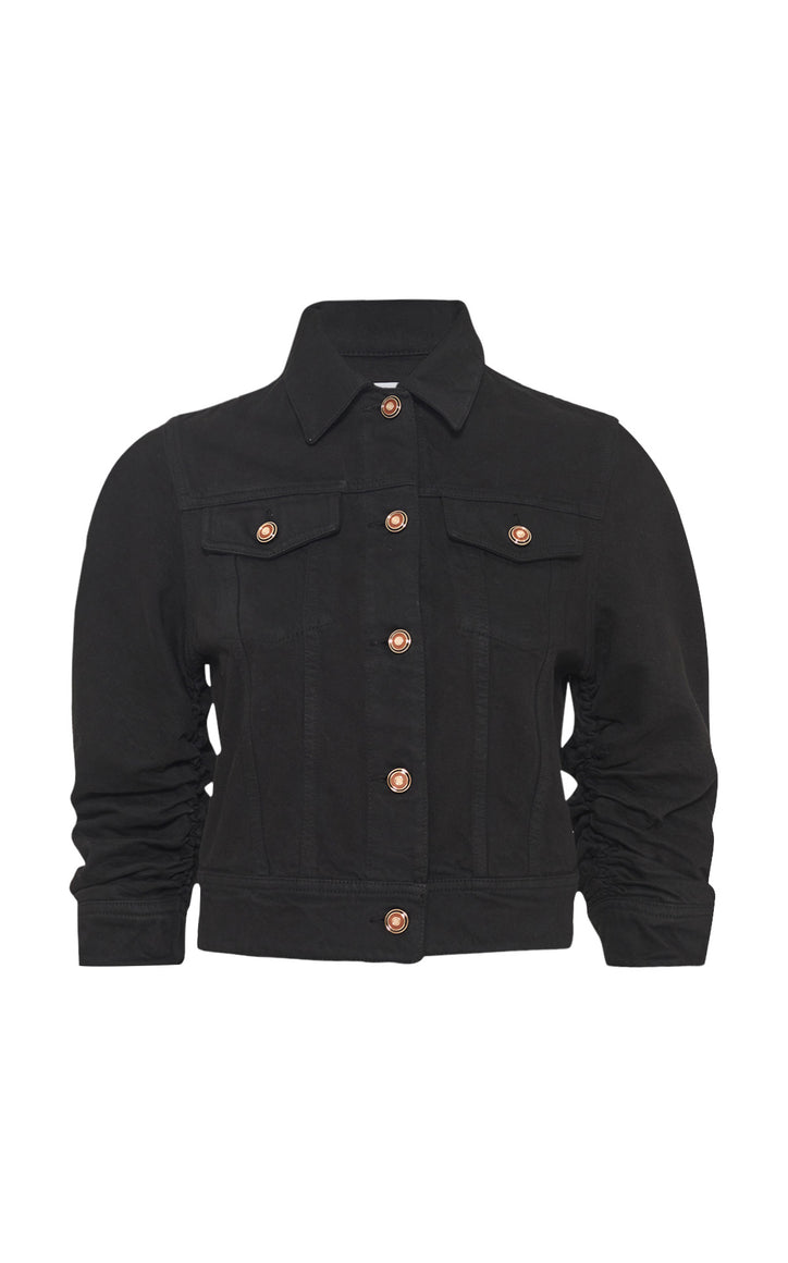 Adira Jacket in Black Recycled Cotton Denim