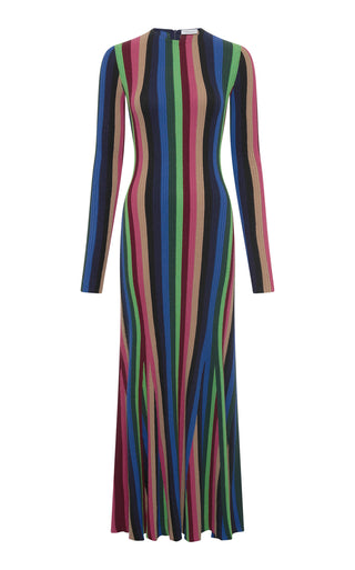Multi Striped Cashmere Silk Affinity Knit Maxi Dress - Product Shot | Gabriela Hearst