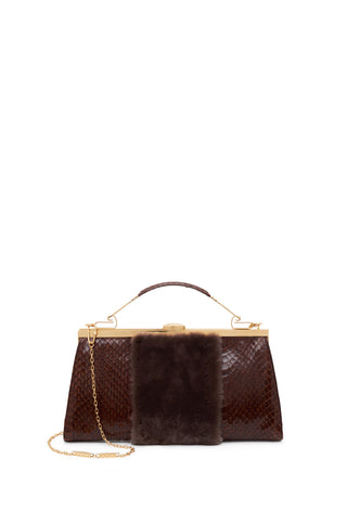 Vintage No.11 Bag in Cognac Snakeskin