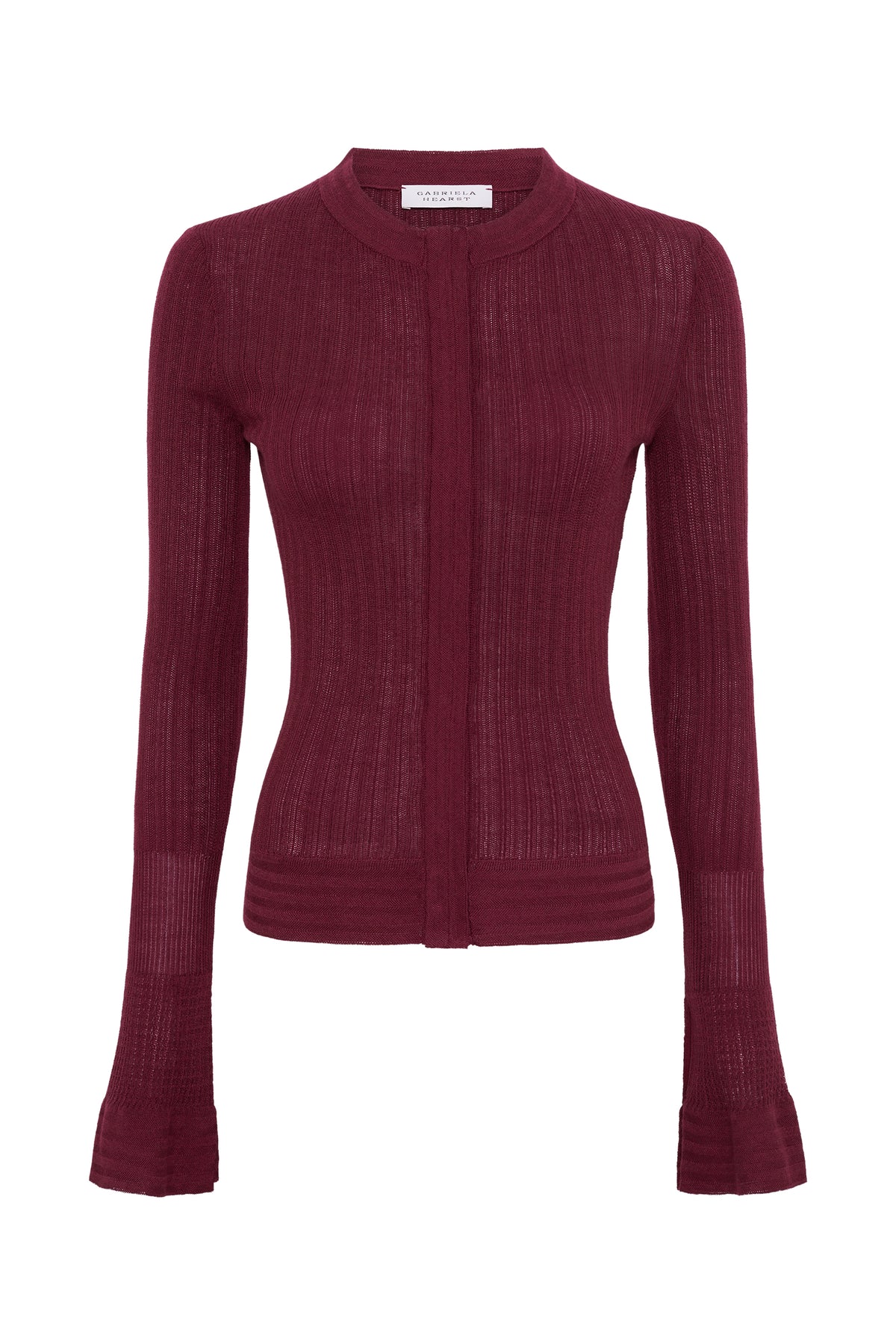 Albina Shirt in Bordeaux Silk Cashmere