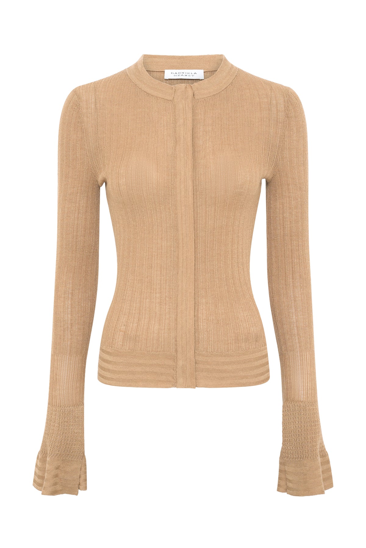 Albina Shirt in Camel Silk Cashmere