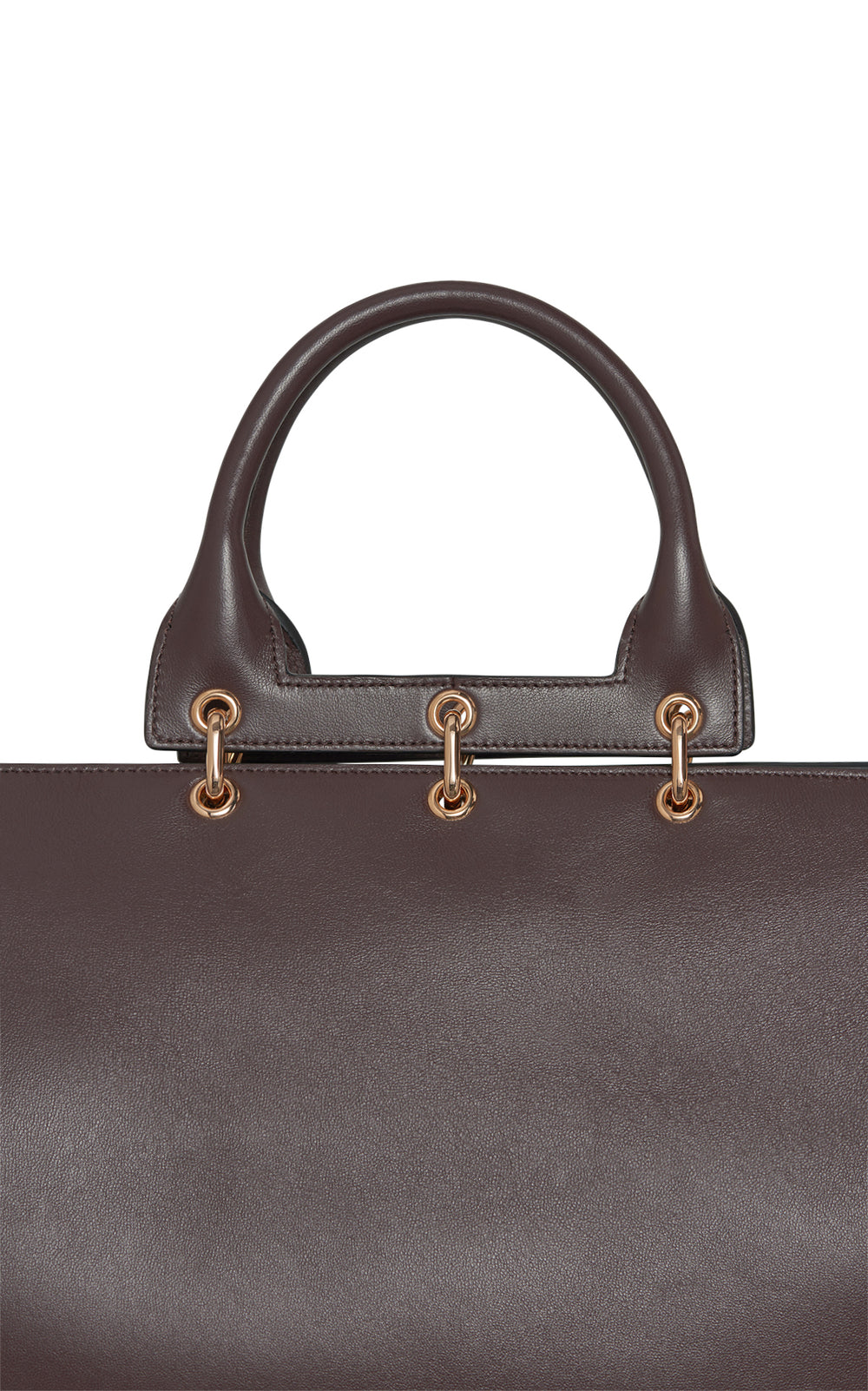Small Amethyst Tote Bag in Bordeaux Nappa Leather