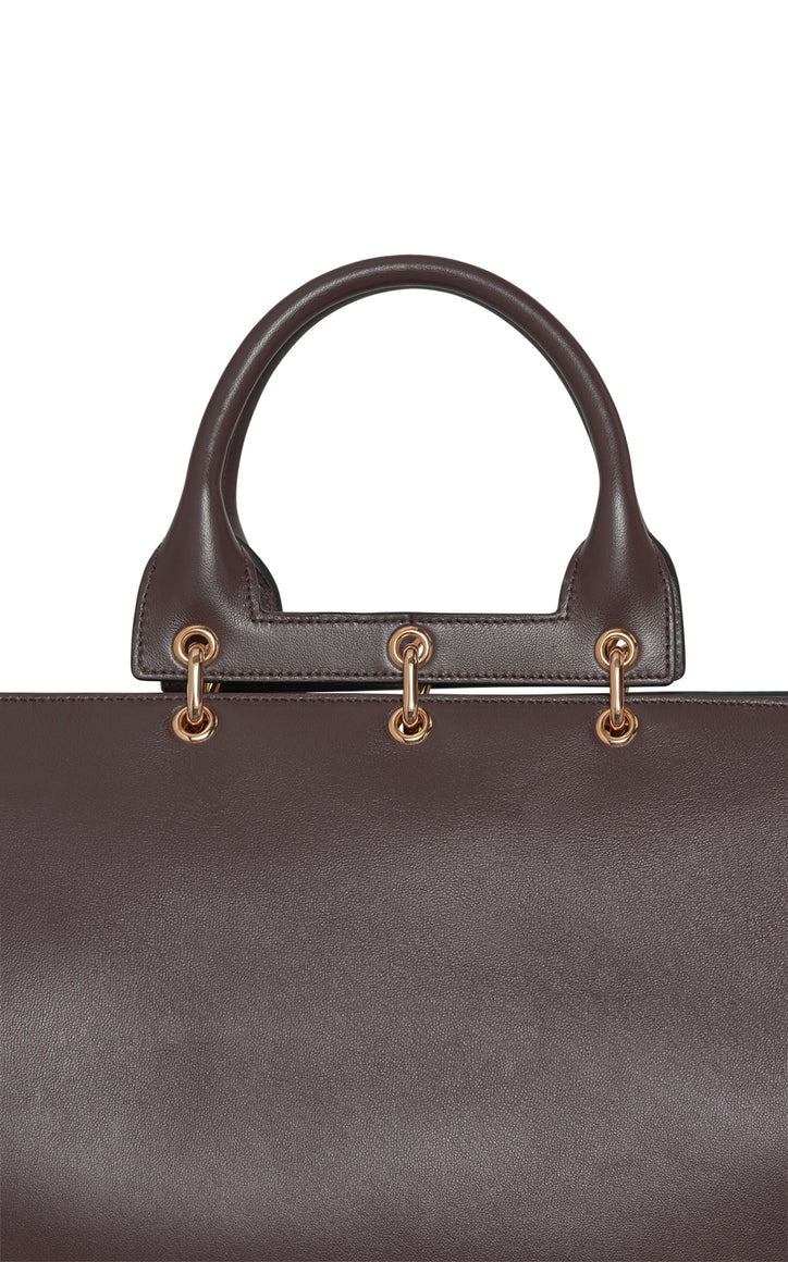 Large Amethyst Bag in Bordeaux Nappa Leather