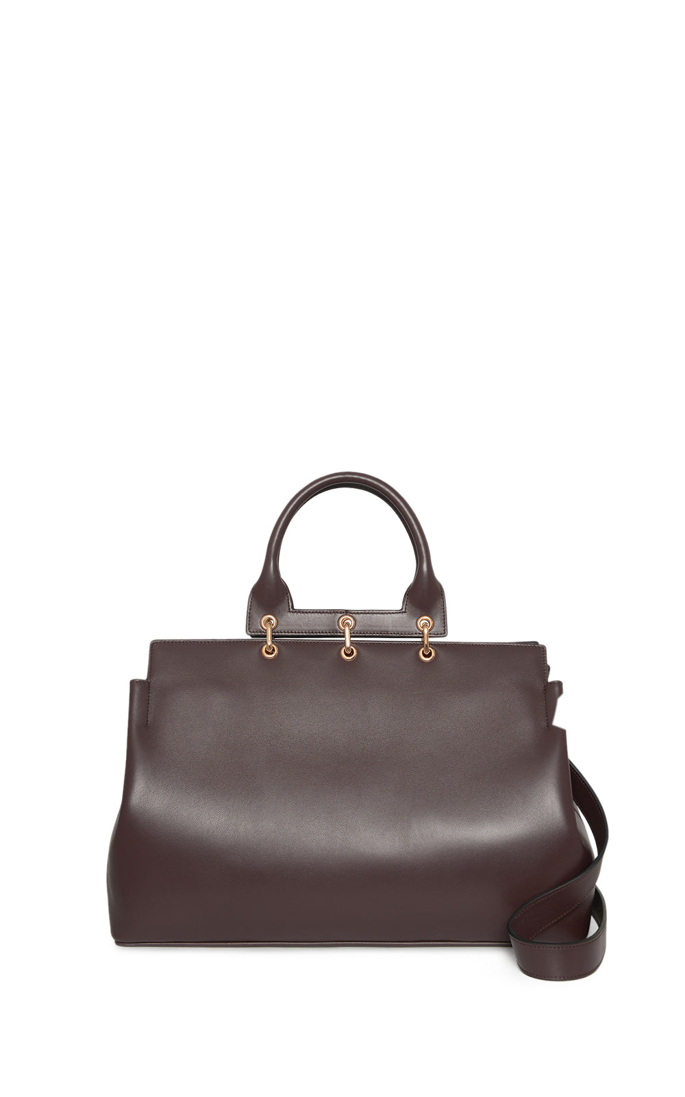 Large Amethyst Tote Bag in Bordeaux Nappa Leather