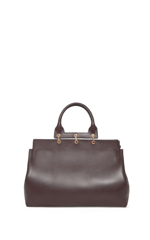 Large Amethyst Bag in Bordeaux Nappa Leather