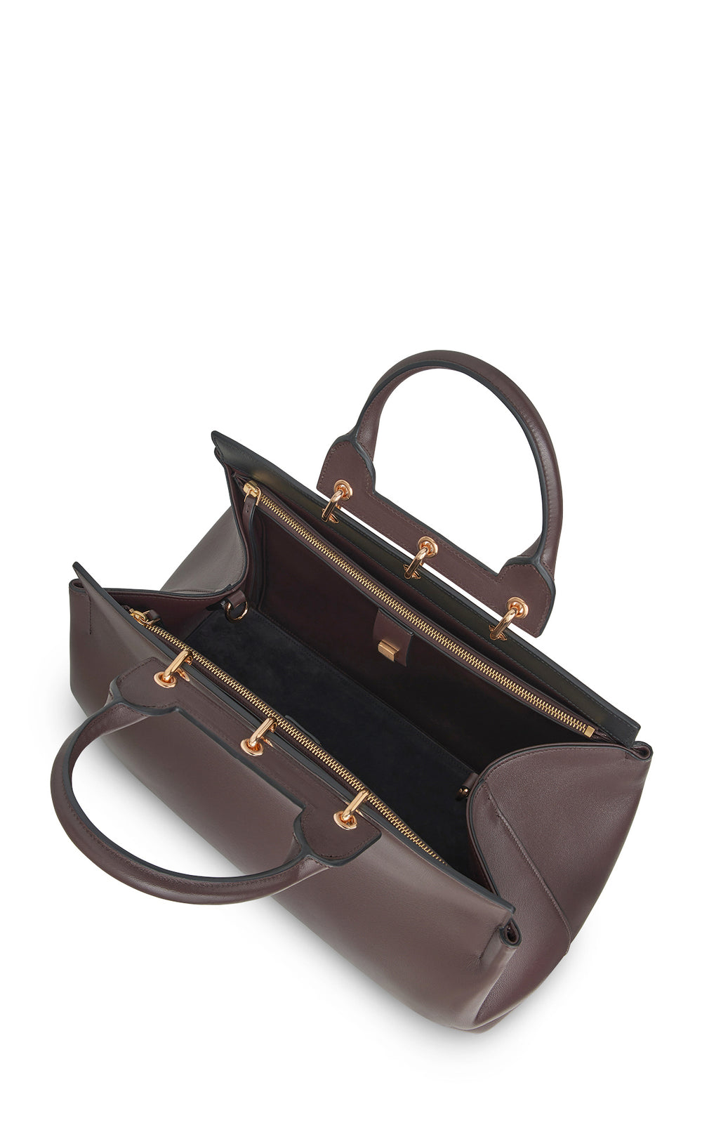 Large Amethyst Tote Bag in Bordeaux Nappa Leather